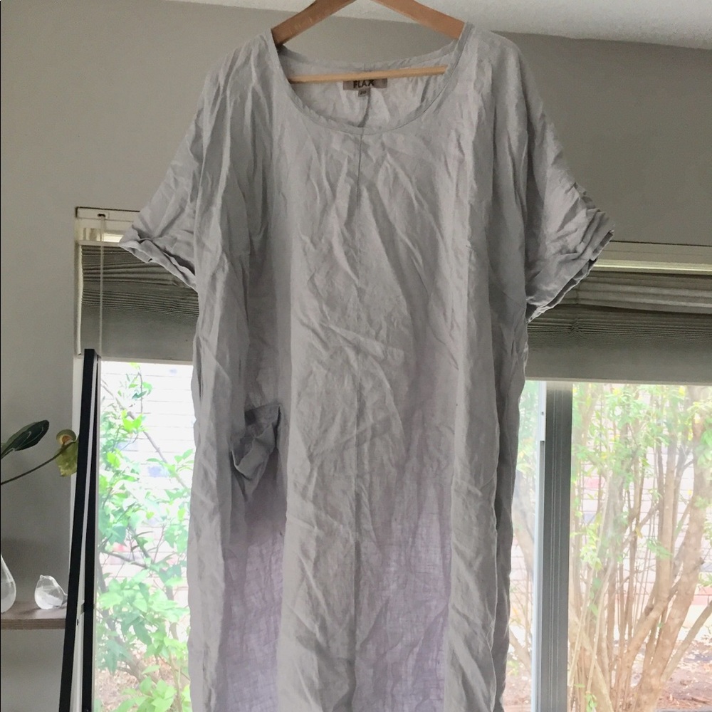 Grey Linen Dress